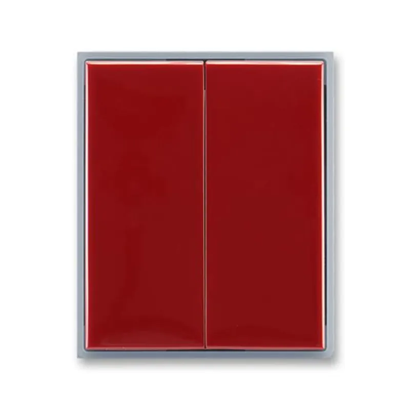 Nová Kolekce ABB 3558E-A00652 24, ELEMENT Kryt spínače dělený  ,karmín./led.šedá