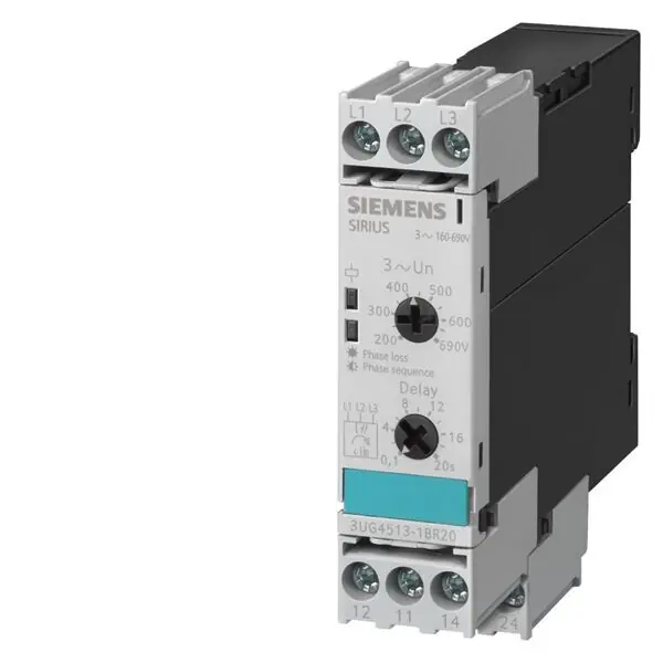 Must-Have SIEMENS 3UG4513-1BR20 ANALOG MONITORING RELAY PHASE FAILURE AND -SEQUENCE ADJUSTABLE UNDER