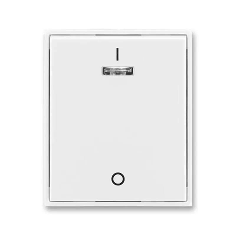 ABB 3558E-A00933 03, ELEMENT Kryt jednoduchý s pot. a čirým pr.; bílá/bílá Prémiový