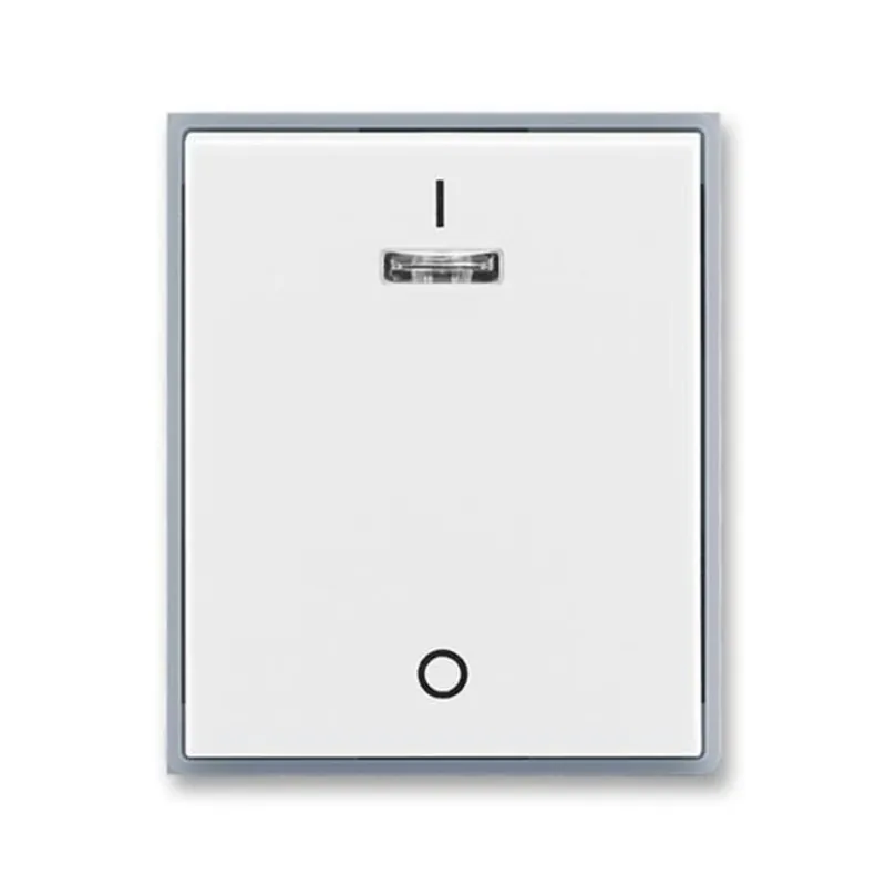 ABB 3558E-A00933 04, ELEMENT Kryt jednoduchý s pot. a čirým pr.; bílá/ledová šedá Limitovaná Edice