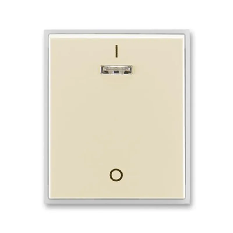 ABB 3558E-A00933 21, ELEMENT Kryt jednoduchý s pot. a čirým pr.; sl.kost/led. bílá Ověřený