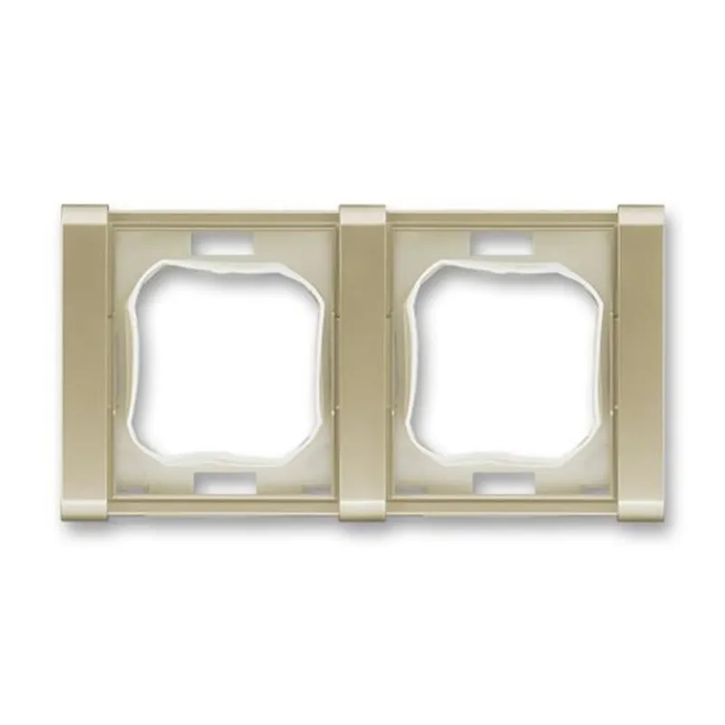 Expresní Doručení ABB 3901F-A00942 K3, TIME Rámeček dvojnásobný (s těsnicí manžetou), IP44 ,šampaňská