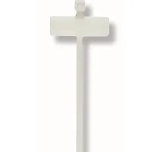 Celosvětová Doprava CIMCO 181420 Vázací páska bílá se štítkem 100 x 2,5 mm (100 ks) velikost štítku 8x25mm