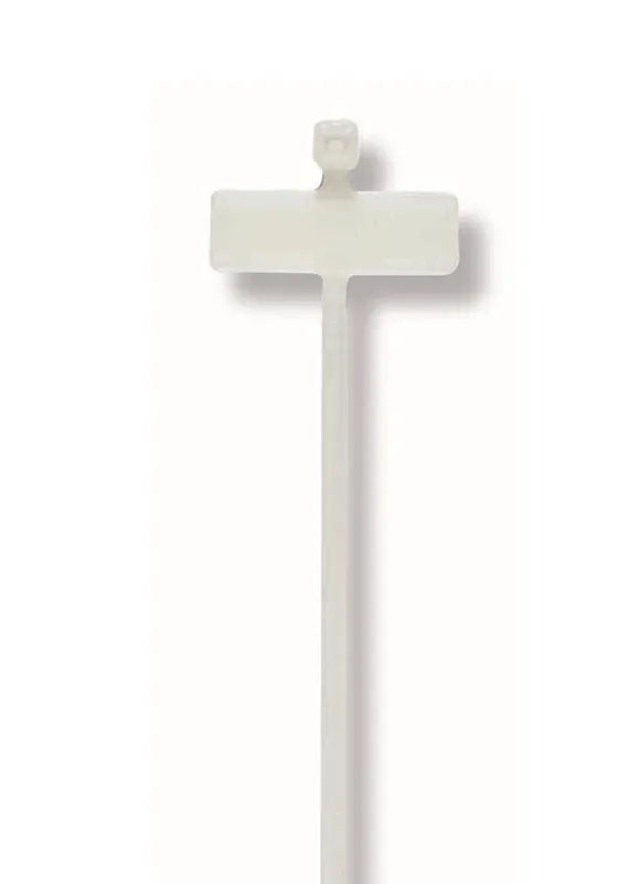 Celosvětová Doprava CIMCO 181420 Vázací páska bílá se štítkem 100 x 2,5 mm (100 ks) velikost štítku 8x25mm