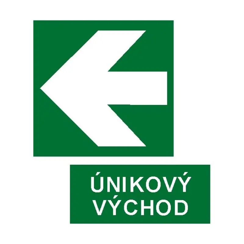 Finální Výprodej STRO.M 7810a-09-02 Únikový východ - text+šipka A6 (plast)