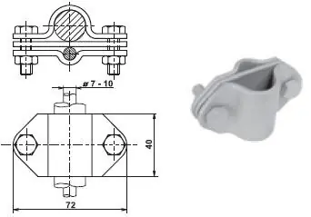Cenově Výhodný TREMIS VN2050 / SJ 1b N ( nerez ) svorka k jímací tyči