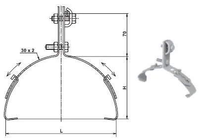 TREMIS VN2205 / PV 15d N ( nerez ) podpěra vedení na hřebenáče Pouze Dnes