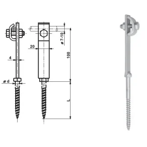 TREMIS VN2215 / PV 17 N ( nerez ) podpěra vedení pro vlnitý eternit a do zdiva Luxusní