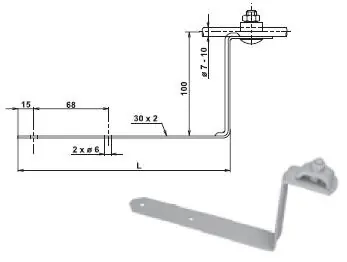 TREMIS VN2225 / PV 22ap N ( nerez ) podpěra vedení pod střešní krytinu Výhodná Nabídka