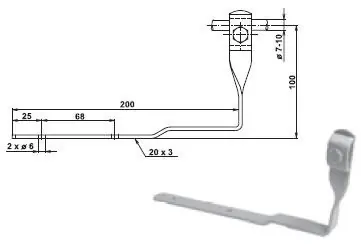 Nízká Cena TREMIS VN2230 / PV 22b N ( nerez ) podpěra vedení pod střešní krytinu