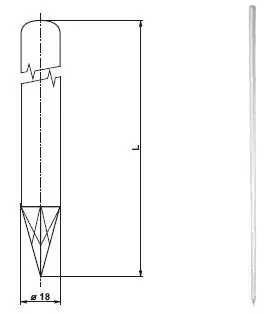 TREMIS VN2415 / JK 1,0 N ( nerez ) jímací tyč s kovaným hrotem Garance Vrácení Peněz