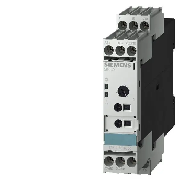 Výprodej SIEMENS 3RP1505-1BP30  TIME RELAY, MULTI-FUNCTION 2 CHANGEOVER, 16 FUNCTIONS, 15 TIME SETT