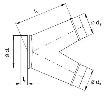 SOLER&PALAU KKS 45° 180/125 kalhotový kus *TV124100170 Poslední Šance
