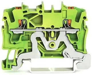 Nízká Cena WAGO 2202-1207 TOPJOBS 2vodičová řadová svorka 2,5 mm2 pro ochranný vodič s ovládacím tlačítkem, zeleno-žlutá