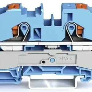 WAGO 2216-1204 TOPJOBS 2vodičová řadová svorka s ovládacím tlačítkem 16 mm2, modrá Trendový