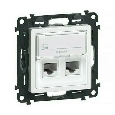 LEGRAND 75C7UB2 Valena LIFE, datová zásuvka 2xRJ45 CAT6a UTP bílá Nejlepší Cena