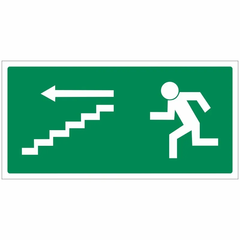 Dokud Zásoby Vydrží STRO.M POZ21-11-01 Únikové schodiště vlevo dolů 21x10,5 (samolepka)