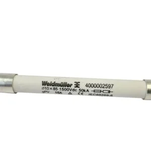 Výprodej WEIDMÜLLER  4000002597 FUSE WSFL 10X85 15A 1K5V GPV Kazetová pojistka, 1500V/DC, 10x85, gPV, 15A