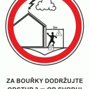 Hit Sezóny STRO.M ZTC020-27-03 Za bouřky udržujte odstup 3 m… A5 (plast)