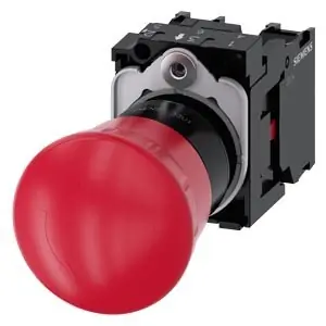 Finální Výprodej SIEMENS 3SU1100-1HB20-1PA0 hřibové tlačítko nouzového zastavení, 22 mm, kulaté