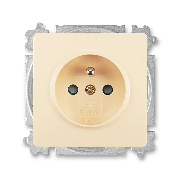 Tovární Cena ABB 6619G-A06357 C1, SWING Zásuvka jednonásobná s ochranným kolíkem, s cl.; krémová