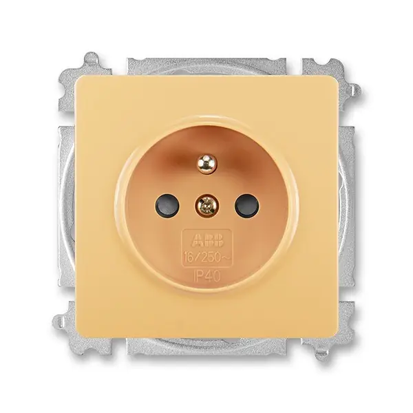 ABB 6619G-A06357 D1, SWING Zásuvka jednonásobná s ochranným kolíkem, s cl.; béžová Velkoobchod