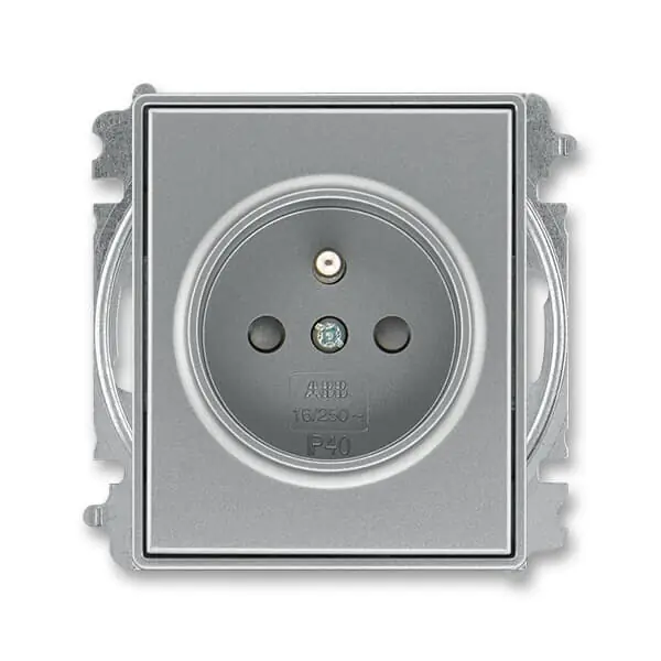 Top Prodej ABB 6619E-A06357 36, TIME Zásuvka jednonásobná s ochranným kolíkem, s cl.; ocelová