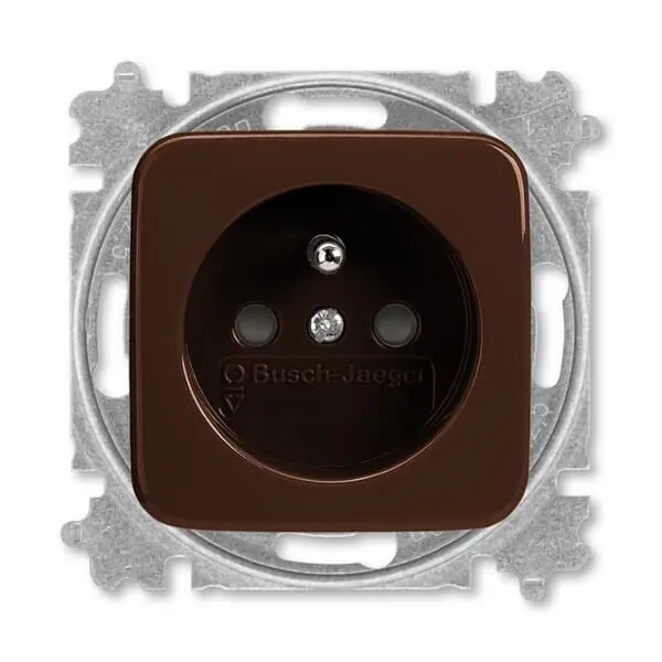 Akční Nabídka ABB 6619B-A06357 H, REFLEX SI Zásuvka jednonásobná s ochranným kolíkem, s cl.; hnědá