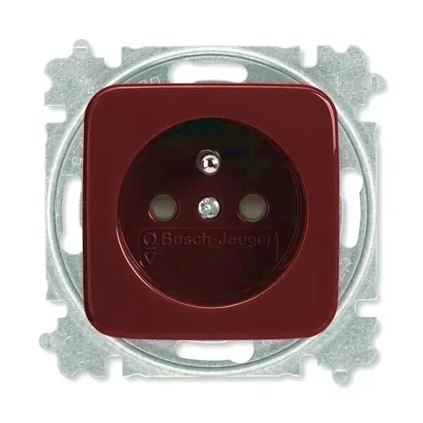 Hromadná Objednávka ABB 6619B-A06357 R, REFLEX SI Zásuvka jednonásobná s ochranným kolíkem, s cl.; červená