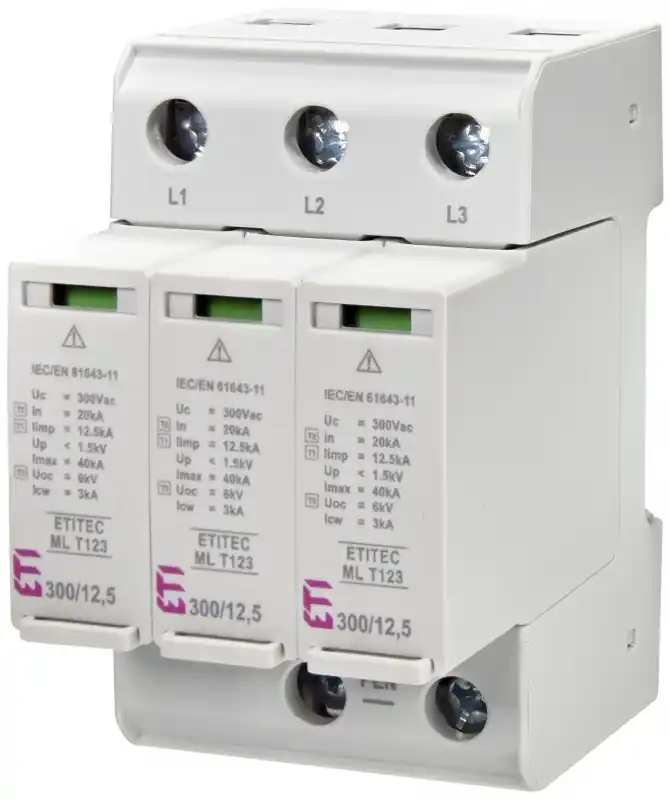 Super Cena ETI 002440665 ETITEC ML T123 300/12,5 3+0 Svodič přepětí
