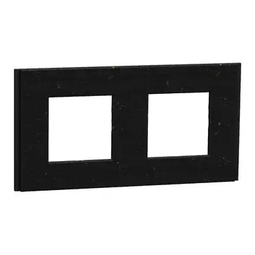 Profesionální SCHNEIDER NU600474 UNICA Krycí rámeček, Unica Deco Materials, dvojnásobný, Chipped wood