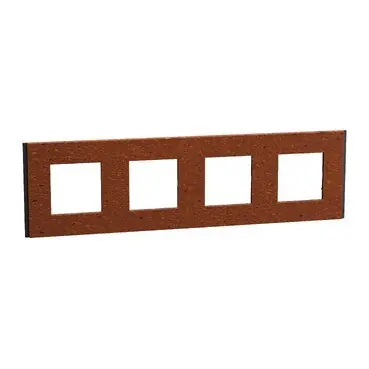 SCHNEIDER NU600871 UNICA Krycí rámeček, Unica Deco Materials, čtyřnásobný, Terracotta Dokud Zásoby Vydrží