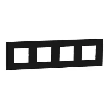 Horká Nabídka SCHNEIDER NU600872 UNICA Krycí rámeček, Unica Deco Materials, čtyřnásobný, Rubber