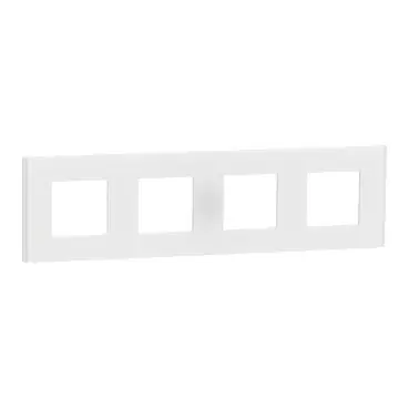 SCHNEIDER NU600879 UNICA Krycí rámeček, Unica Deco Materials, čtyřnásobný, Translucent white Víkendová Akce