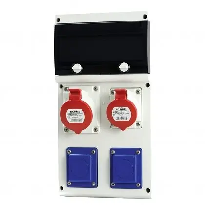SCAME 632.3122-012F2 Zásuvková rozvodnice s chráničem 1x32A/5p, 1x16A/5p, 2x230V, jištění 1xC16/3, 2xB16/1 + FI-40A Speciální Cena