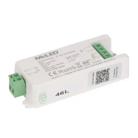 Must-Have McLED ML-910.010.22.0 Stmívač pro řízení jasu potenciometrem, 0/1-10V, 1 kanál 8A