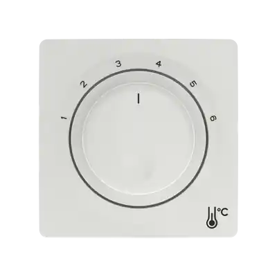 ABB 3292G-A00300 S1 SWING Kryt termostatu prostorového s otočným ovládáním, s upevňovací maticí; světle šedá Značkový