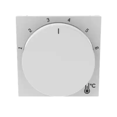 ABB 3292H-A00300 16 LEVIT Kryt termostatu prostorového s otočným ovládáním, s upevňovací maticí; šedá/bílá Must-Have