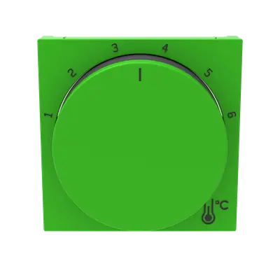 Nejprodávanější ABB 3292H-A00300 67 LEVIT Kryt termostatu prostorového s otočným ovládáním, s upevňovací maticí; zelená/kouř. černá