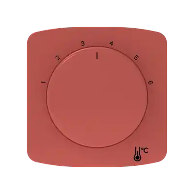 ABB 3292A-A00300 R2 TANGO Kryt termostatu prostorového s otočným ovládáním, s upevňovací maticí; vřesová červená Kup Teď