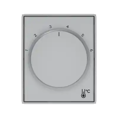 Tovární Cena ABB 3292E-A00300 36 TIME Kryt termostatu prostorového s otočným ovládáním, s upevňovací maticí; ocelová