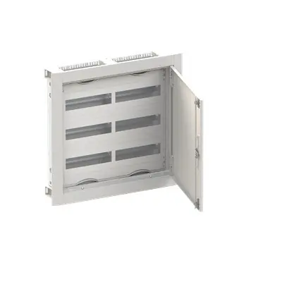 ABB ELSYNN CU23V Zapuštěná oceloplechová rozvodnice s dvířky 3 řadá (72 modulů) IP30/IK09 bílá *2CPX052612R9999 Celosvětová Doprava