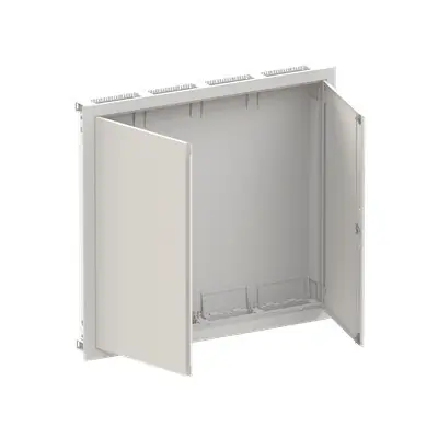 Rychlé Dodání ABB ELSYNN CU46 Zapuštěná oceloplechová nevybavená rozvodnice s dvířky 6 řadá (288 modulů) IP30/IK09 bílá *2CPX052646R9999