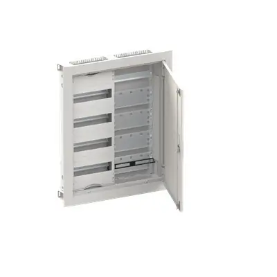 ABB ELSYNN CU24VM Zapuštěná oceloplechová multimediální rozvodnice s dvířky 4 řadá (48 modulů) 1 přístroje 1 multimédia IP30/IK09 bílá *2CPX052664R9999 Expresní Doručení