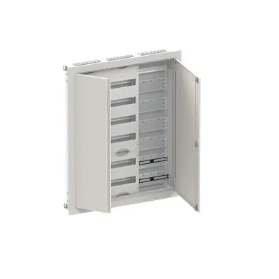 ABB ELSYNN CU36VM Zapuštěná oceloplechová multimediální rozvodnice s dvířky 6 řadá (144 modulů) 2 přístroje 1 multimédia IP30/IK09 bílá *2CPX052670R9999 Víkendová Akce