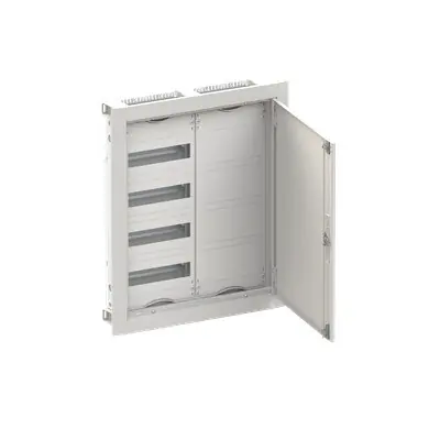 Oblíbený ABB ELSYNN CU24VP Zapuštěná oceloplechová rozvodnice s dvířky 4 řadá (48 modulů) 1 přístroje 1 svorky IP30/IK09 bílá *2CPX052685R9999