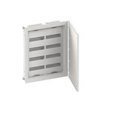 ABB ELSYNN CU24VD Zapuštěná oceloplechová rozvodnice s designem dveří "Obrazová vložka" s dvířky 4 řadá (96 modulů) IP30/IK09 bílá *2CPX052687R9999 Profesionální