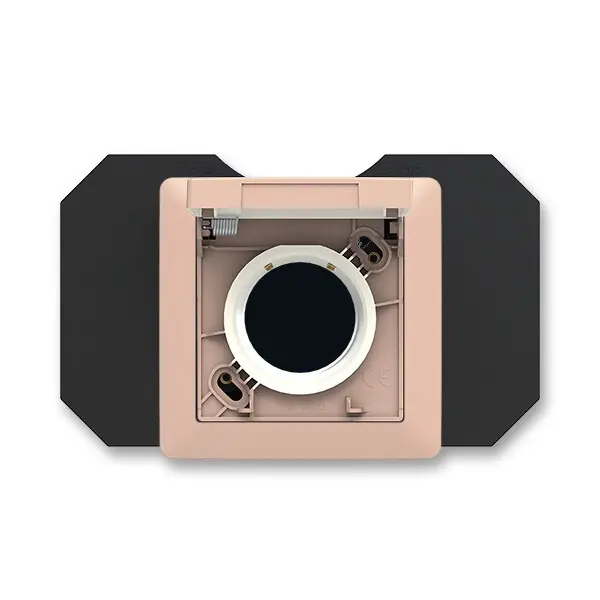 Garance Vrácení Peněz ABB 5530T-C67107 142 ZONI Zásuvka centrálního vysávání, se základnou a rámečkem; pudrová / bílá