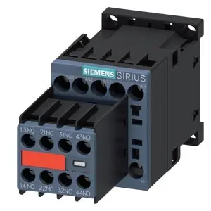 SIEMENS 3RT2017-1BB44-3MA0 výkonový stykač AC-3e/AC-3, 12 A, 5,5 kW / 400 V, 3pól. 24 V/DC pomocné kontakty 2NO + 2NC Jen Po Omezenou Doba