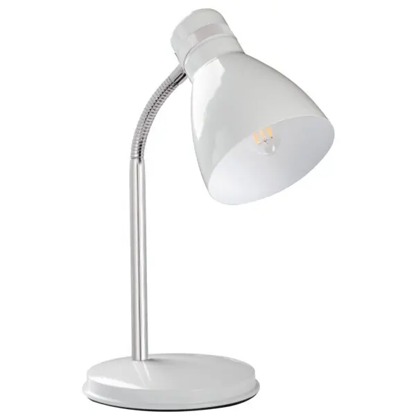 Nová Kolekce KANLUX 07564 ZARA HR-40-W Kancelářská stolní lampa E14, bílá